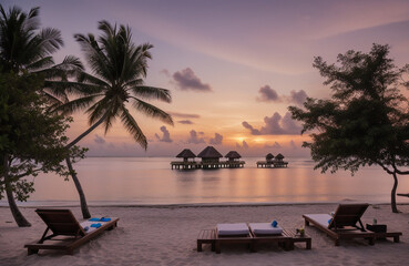 boat on the beach at sunset