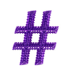 Obraz premium Small spheres on the dark purple symbol