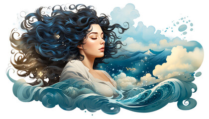 Enchanting Waters Captivating Mermaid Vectors and Illustrations, Beautiful Mermaid Artwork and Vector Designs