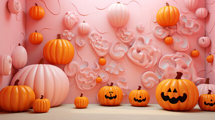 Halloween 3d rendered Luxury background 