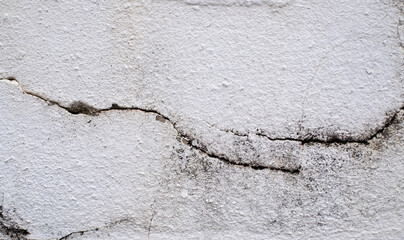 Close-up of Cracked concrete wall texture, Cement background not painted in vintage style for graphic design or retro wallpaper,texture crack in concrete wall