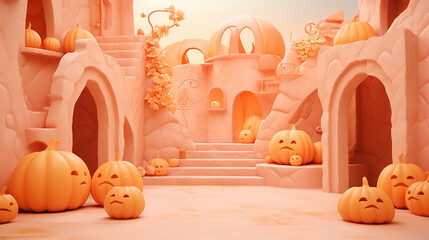 Obraz premium Halloween 3d rendered Luxury Background wallpaper 