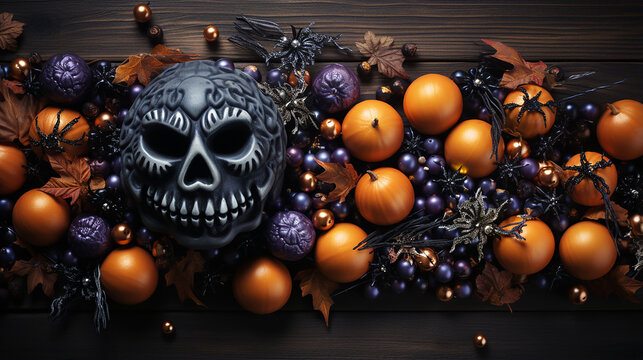 Halloween 3d rendered Luxury background with pumpkin vibe