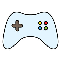 Gamepad equipment. Joystick symbol. Game controller. Vector illustration isolated on white