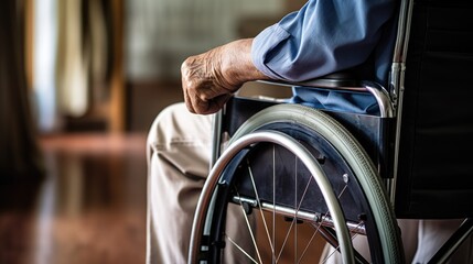 Obraz premium geriatrician assisting an elderly patient with mobility aids generative ai