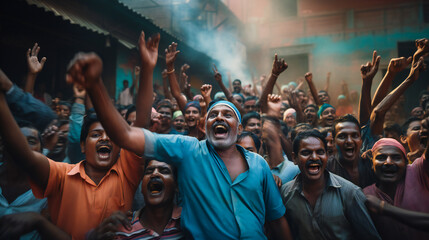 Gleeful Gathering. A Snapshot of Happiness