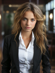 Captivating Portrait of a Successful Young Businesswoman. Young and Beautiful in the Business World