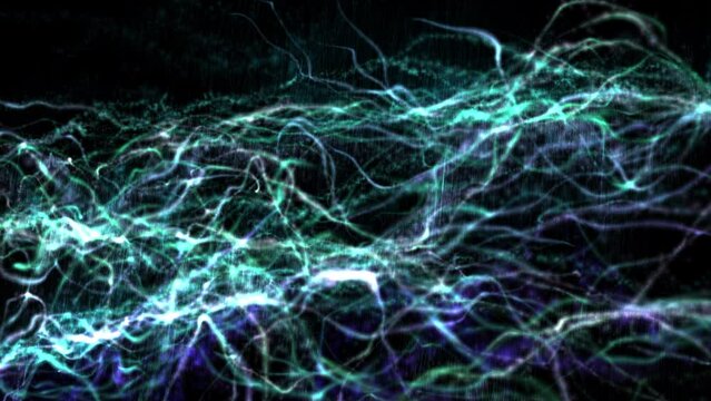 Nerves and nerve network glowing with energy and information, 4k 24p