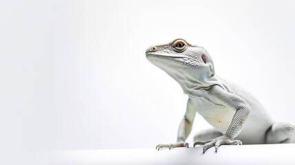 Obraz premium Subtle Reptilian Elegance. Minimalist Lizard. 