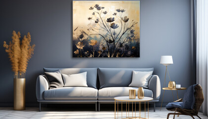 Illustrated Interiors Canvas Artistry and Living Room Design Magic
