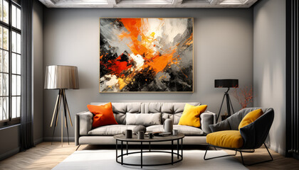 Captivating Living Spaces Abstract Artistry in Modern Interior Decor