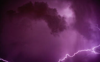 lightning storm in the algarve sky
