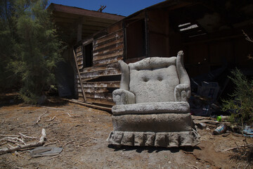 Abandoned Couch and Cabin Salton Sea