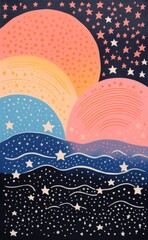 Nigh sky abstract illustration backdrop background artwork