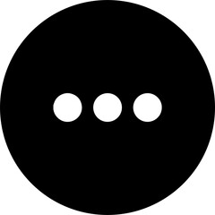 Fototapeta premium The 3 white dots are in the center of a black circle