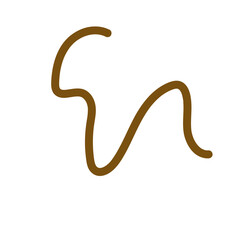 orange brown squiggly doodle lines