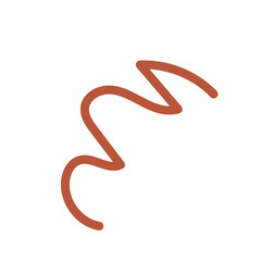 orange brown squiggly doodle lines