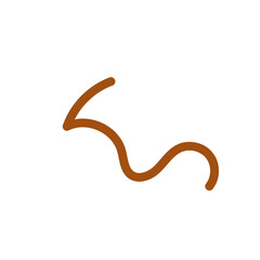 orange brown squiggly doodle lines