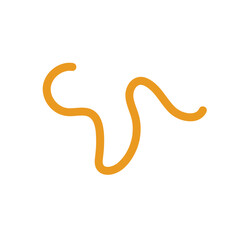 Fototapeta premium orange brown squiggly doodle lines
