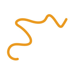 orange brown squiggly doodle lines