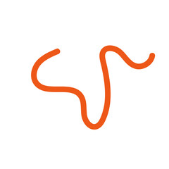 orange brown squiggly doodle lines