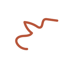 orange brown squiggly doodle lines