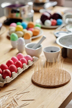 Stuff for dyeing Easter eggs