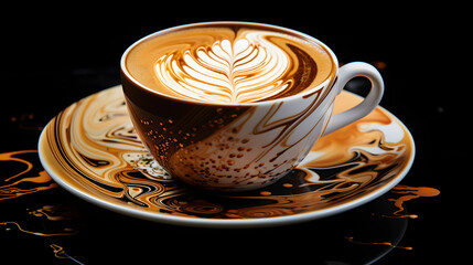 Latte Art's Ballet Coffee's Whimsical Expression
