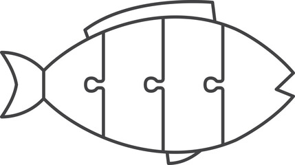 fish bone infographic jigsaw lined diagram