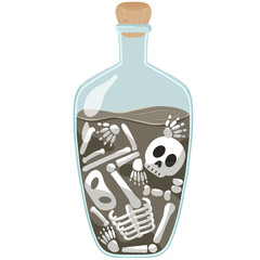 Skeleton fermented bottle
