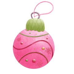 pink christmas ball
