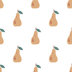 Seamless pattern with pears