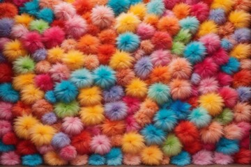 Fototapeta na wymiar Rainbow Colorful Fluffy Fur Ball Texture Wallpaper, Colorful Fluffy Background, Fluffy Fur Background, Fur Texture Background, AI Generative