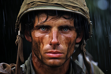 Australian serviceman soldier in the jungles of Vietnam in the 1960's.