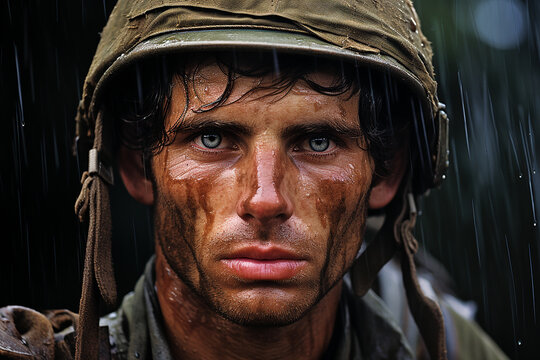 Australian serviceman soldier in the jungles of Vietnam in the 1960's.