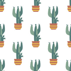 Seamless pattern with cacti