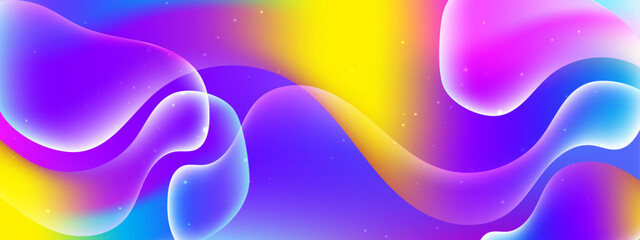 Colorful modern liquid banner