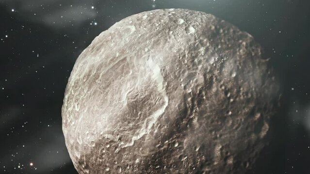 Mimas, also Called Saturn I, is a Moon of Saturn that Has the Second Largest Crater on Any Moon in the Solar System, named Herschel. Elements of this Video furnished by NASA. 4K Resolution.