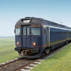 Naklejka premium train on the railway