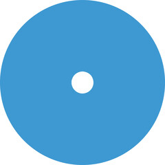 The 1 white dots are in the center of a blue circle