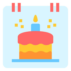 birthday icon illustration