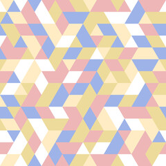 Obraz premium Geometric pattern with colorful triangles. Geometric modern ornament. Seamless abstract background