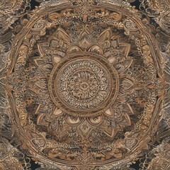 Fototapeta premium A pattern inspired by intricate henna designs, blending cultural motifs with contemporary flair2