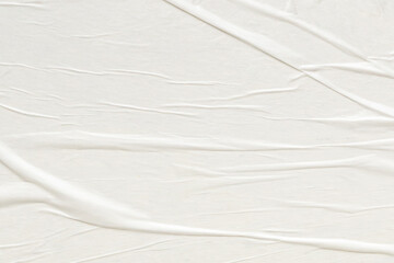 Obraz premium White blank crumpled and creased paper poster texture background