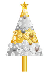 クリスマス　モミの木　雪　冬　アイコン