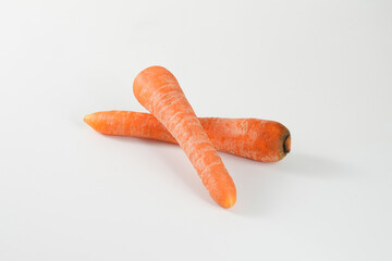 Photo of carrot isolated on the white background