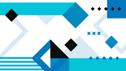 Green blue and white modern geometric background with shapes