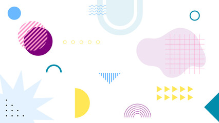 Fototapeta premium Colorful modern geometric background with shapes