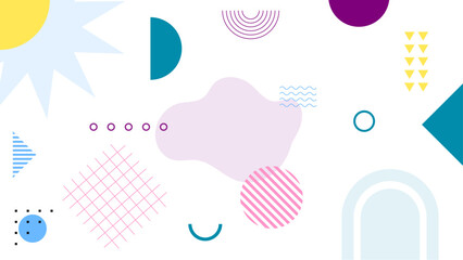 Colorful modern geometric background with shapes