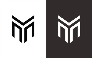 BOOK LETTER MONOGRAM MONOGRAM LOGO WHICH SHAPES THE LETTER "Y" AND "N", A LOGO SUITABLE FOR YOUR BRAND